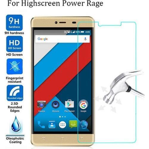 2.5D 0.26mm 9H Premium Tempered Glass For Highscreen Power Rage Screen Protector Toughened protective film mobile phone