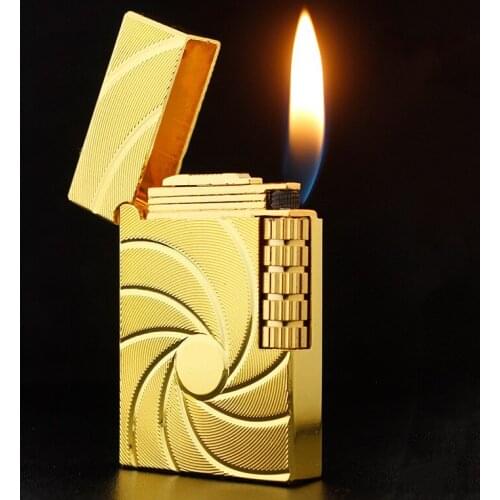 2021 New Portable Creative Gas Flint Lighters Butane Metal Bright Sound Cigarette Cigar Lighter Mens And Womens Gifts