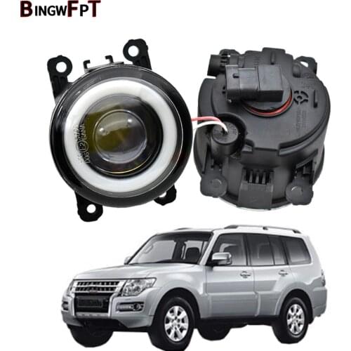 2X Car Accessories LED Bulb Front Fog Light Angel Eye 12V H11For Mitsubishi Pajero IV Van V80 V90 Box 2007-2012