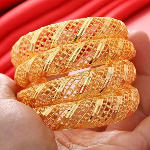 4Pieces Bracelet for Women Dubai Bangles Ethiopian Bangles African Jewelry Arab Middle East