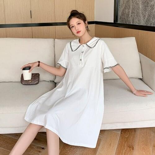59533# Nursing Maternity Clothing Loose Stylish A Line Dress Pregnant Women Pregnancy Nursing Dress