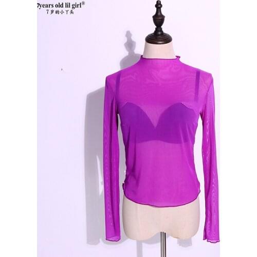 Dance Dress Ballet Selling Long Sleeve Autumn Winter German Water Yarn Extension Collar Top CUK09