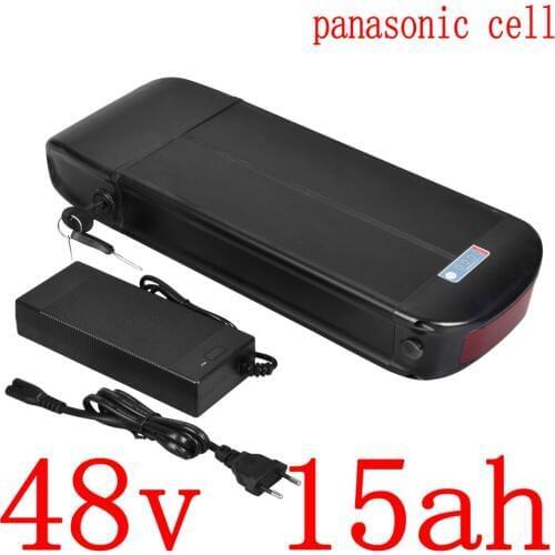 48V 500W 750W 1000W Electric bicycle battery pack 48V 11.6AH 12AH 14.5AH 15AH Rear Rack lithium ion battery use panasonic cell