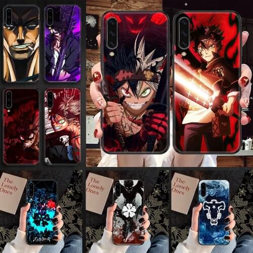 Anime Black Clover Phone case For Samsung Galaxy A 3 5 7 8 10 20 21 30 40 50 51 70 71 E S 2016 2018 4G black 3D hoesjes fashion