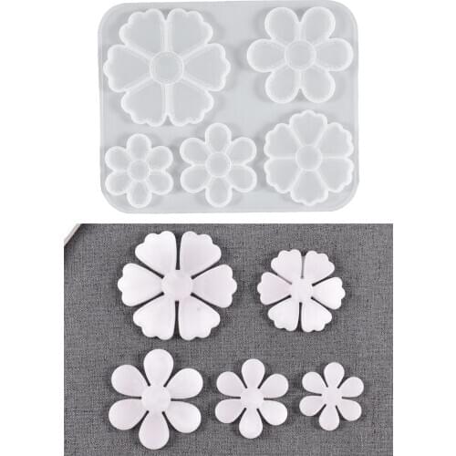 Flower Epoxy Casting Clay Mold Jewelery Making DIY Ornament Tool