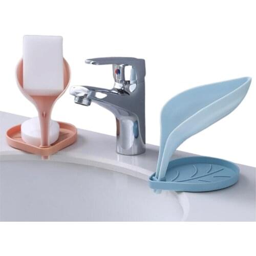Leaf Shape Soap Holder Bathroom Double Layer Non-slip Drain Soap Tray Soap Holder Bathroom Accessories Soap Storage Drying Rack