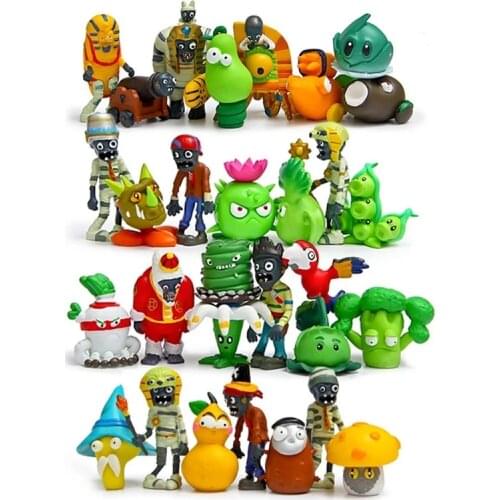 30pcs/lot Plants vs Zombies PVC Action Figures Toys PVZ Plants vs Zombies Figure Collection Model Toy Kids Children Gifts