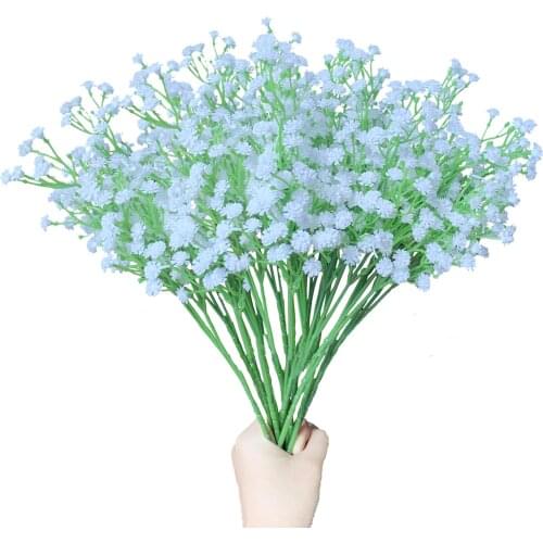 12pcs Artificial Flowers Gypsophila Baby Breath Bouquet Fake Plants for Home Wedding Party Decorations Pretty Flowers