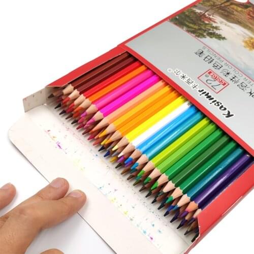 Kasimir 72 Color Pencil Watercolor Pencils 72 Water Soluble Colored Pencil Set for Art Students School Supplies