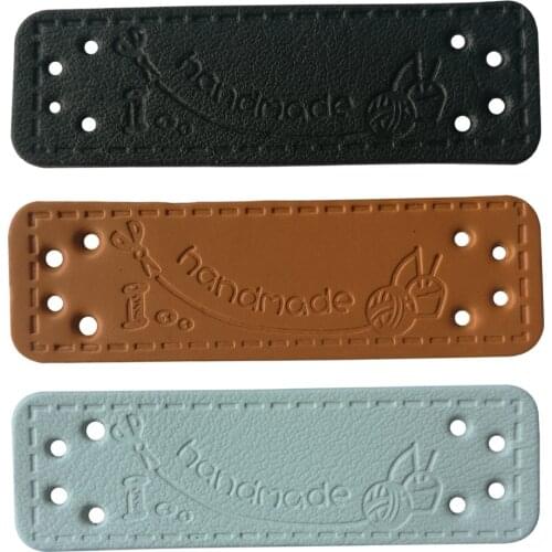 Sewing Hand Made Leather Bags Labels For Clothes Diy Craft Supplies For Gift Handwork Leather Labels For Handmade Clothes Tags