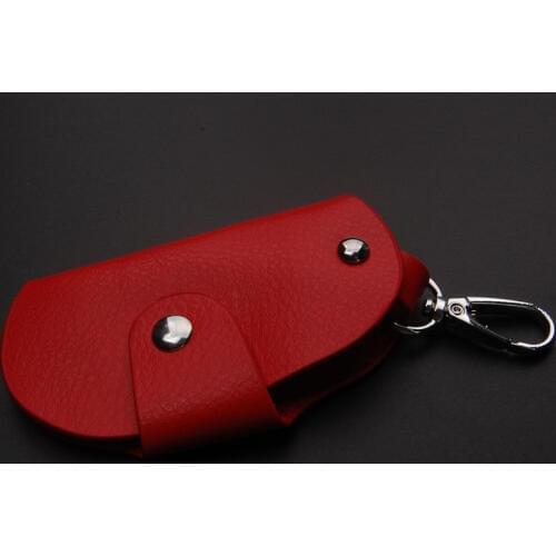 Car Leather Remote Smart Key Entry Protective Holder Fob Case + Keyring Car Key Case Shell Kechain Holder Bag for A3 Car-styling