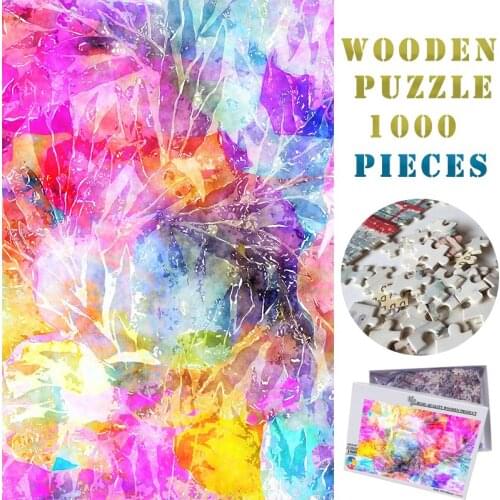 MOMEMO Colorful 1000 Pieces Jigsaw Wooden 1000 Pieces Puzzles Beautiful Picture 1000 Pieces Jigsaw Puzzles Adults Puzzle Toys