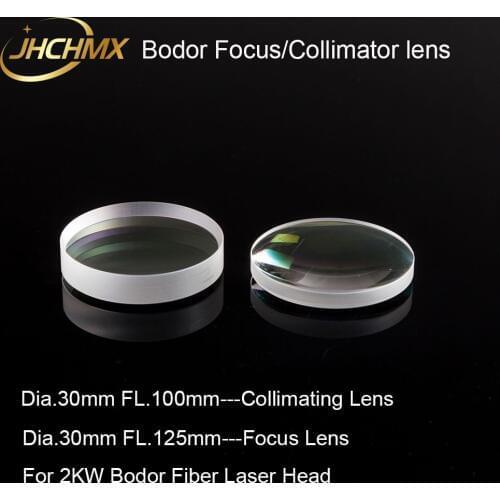 JHCHMX Bodor Focus/Collimating Lens 0-2000W Dia.30 FL.100/125mm Quartz Fused Silica For Bodor Fiber Laser Head