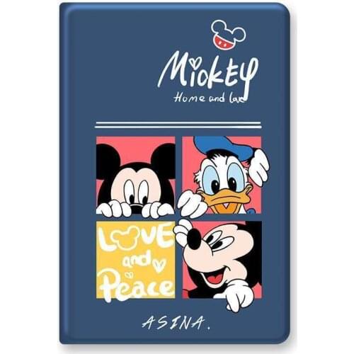 New 2021 Disney IPad10.2 Mickey Mouse Donald Duck Apple IPad9.7MINI34 Cute Air3 Computer Protection Leather Case
