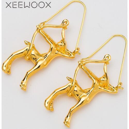 XEEWOOX 2019 New Arrival Abstract Stylish Hollow Out Sagittarius Dangle Earrings Girls Statement Drop Earrings Gift