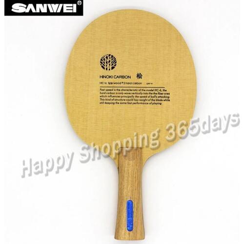 SANWEI HC6S Hinoki Carbon Table Tennis Blade/ ping pong blade/ table tennis bat