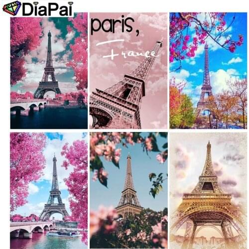 DIAPAI 100% Full Square/Round Drill 5D DIY Diamond Painting "Tower scenery" 3D Embroidery Cross Stitch Home Decor