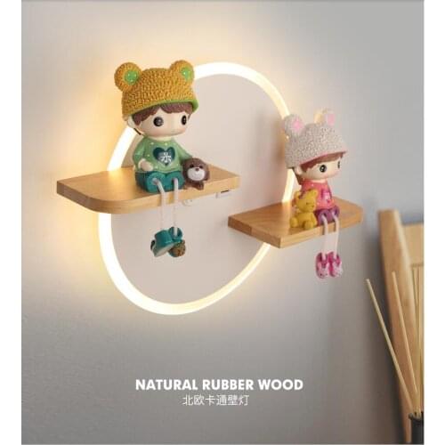 Simple And Modern Upgraded Version Of Changeable Cartoon Childrens Room Bedroom Bedside Aisle Corridor USB Interface Wall Lamps