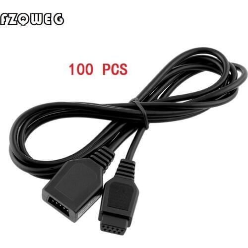 FZQWEG 100 PCS Wired gamepad controller 1.8m extension cable extended line cord wire for sega MD2 for SEGAMD1/2/3