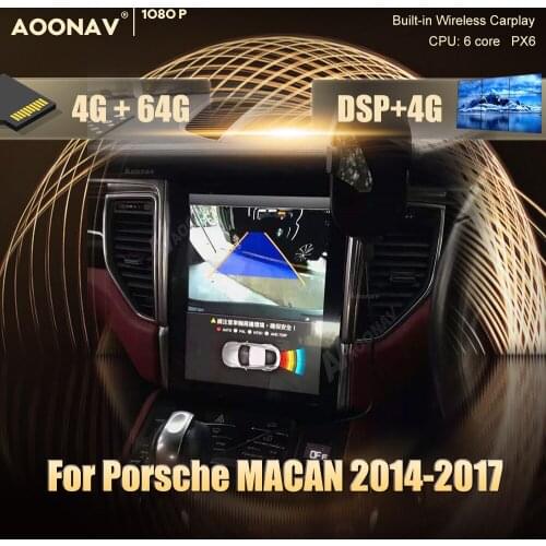 PX6 Android car radio Tesla screen for Porsche MACAN 2014 2015 2016 2017 multimedia plaer support wireless carplay OEM camera