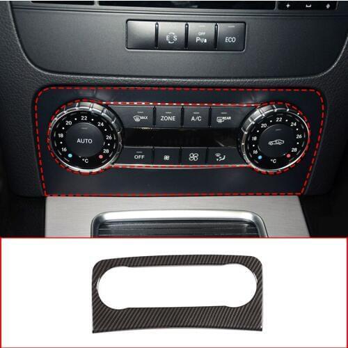 Carbon Fiber Style ABS Car Center Air Vent Frame Trim For Mercedes Benz GLK Class X204 GLK300 GLK260 2013-2015