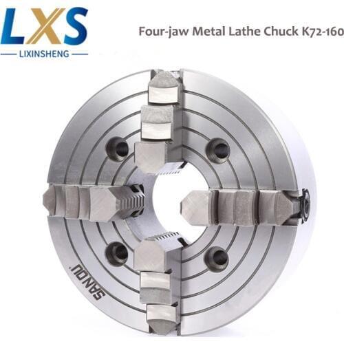 Self centering Independent Lathe Chuck 160mm 4 Jaw Metal Lathe Scroll Chuck k72-160 For Wood Lathe