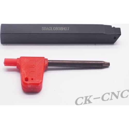 SDACL0808H07 08*08*100mm 55degreeCNC Lathe External Cutting Tool Left Holder For DC**0702 inserts