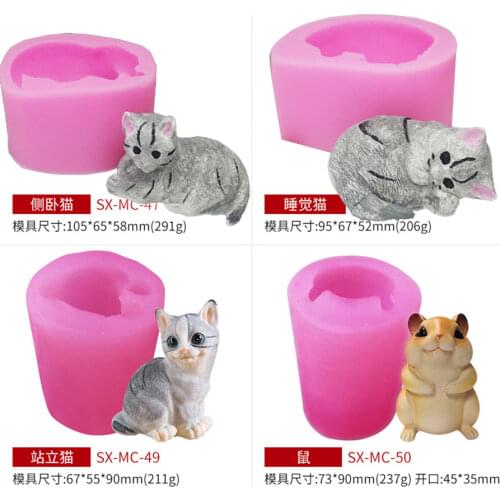 Silicone mousse cake mold ice cream mould DIY baking cat mouse cute fox rabbit kitchen tools