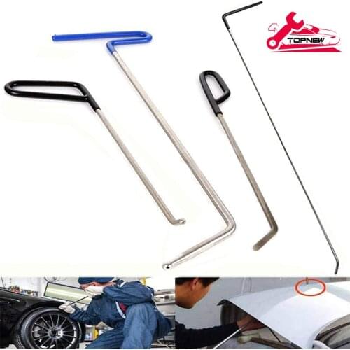 Dent Removal Rods Tools 4Pcs Kits Paintless Dent Removal for Car Hail Damage Car Door Dings Repair Hand Tools (4 Pieces)