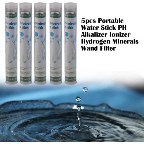 Super Deal 5pcs Portable/Travel Filter Alkaline Water Stick PH Alkalizer Ionizer Hydrogen Minerals Wand Filter Water Activating