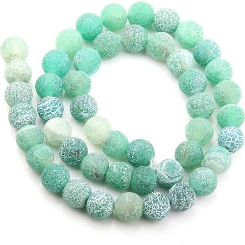 Loose Stone Beads Green Weathered Round Agated Beads Bohemia Style making for Charms Jewelry necklace bracelet 15inch 6 8 10 mm