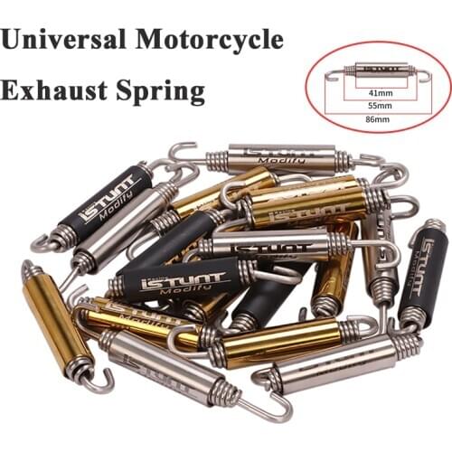 Universal Motorcycle Exhaust Spring Hooks 304 Stainless Steel Front Middle Link Pipe Rotatable Metal Springs Practical Thicken