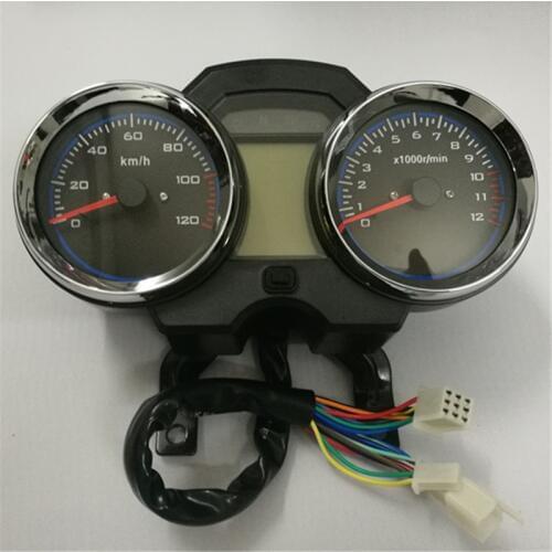 Universal Readable Speedometer Gauge Panel Motorcycle Odometer Instrument LED KM/H Racer ATV