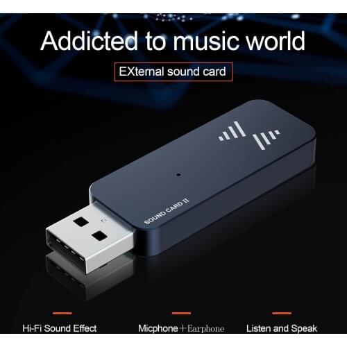 External Sound Card Audio Adapter 2 in 1 USB to 3.5mm Jack Audio Adapter Aluminum Stereo Sound Card for Windows Mac PS5 Linux PC