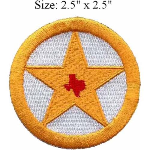 Yellow color star 2.5"wide embroidery patch for circle/Vitas/psg