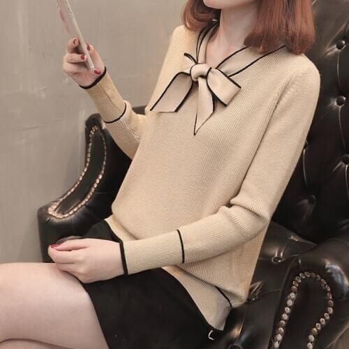 2020 Autumn Winter Pullover Sweater Women Long Sleeve Knitted Sweater Female with Yellow Red Black jumper Ladies Clothes Tops