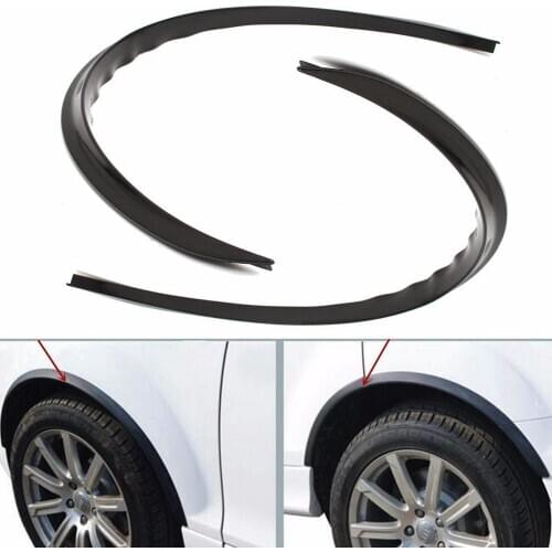 2Pcs Universal Carbon Fiber Wheel Eyebrow Strip Arch Trim Fender Flare Protector