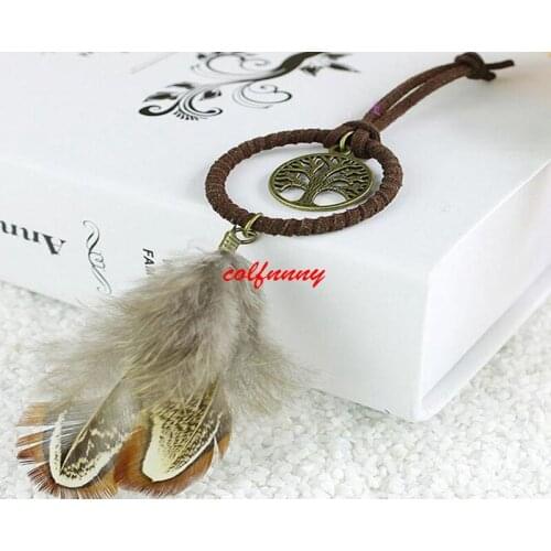 300pcs Vintage Mini Dreamcatcher Handmade Dream Catcher Net With Feather Decoration Ornament Diameter 3.5cm Craft Gift F061502