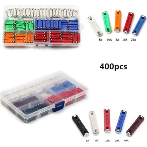 400PCS 5-30A + 5-40A Automotive European Fuse Dia 6mm Continental Car Fuse GBC EU Car/Auto Blade Auto Fuze Kit