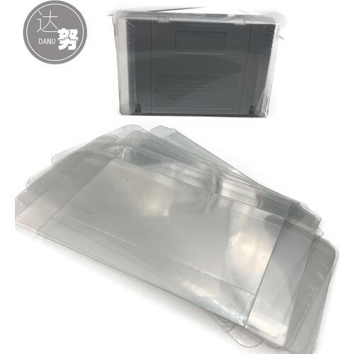 50PCS Game Plastic Clear Cartridge Protector Cover Box Case For Nintendo SNES Super NES Dust Cover