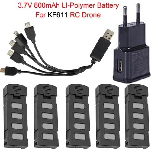 3.7V 800mAh Hight Capacity Module LI-Polymer Battery For KF611 RC Drone 4k HD Camera RC Quadcopter Helicopter Spare Parts