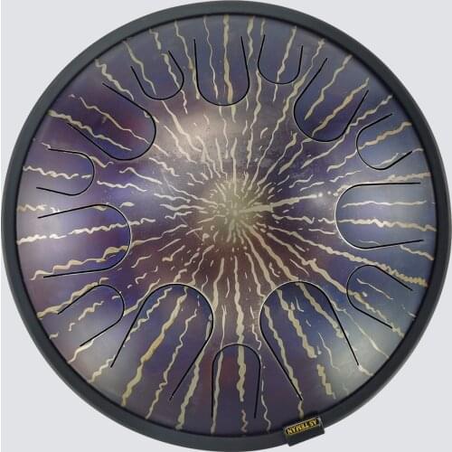 AS TEMAN TANK DRUM UNIVERSE SERIES STARLIGHT HAND PAINTED NITRIDING 14NOTES C MINOR HANDPAN DRUM WITH GIFT SET SUITABLE FOR YOGA