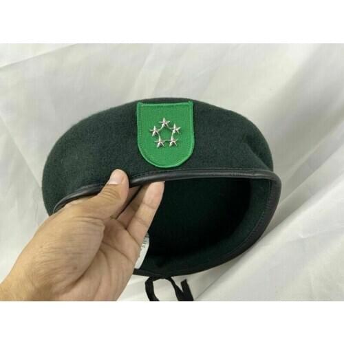 Us Army 9th Special Forces Group Green Beret Officer 5 Star General Rank Hat Military Store