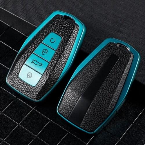 Carbon fiber tpu car key cover full case for geely coolray 2019-2020 boyue atlas nl3 x7 ex7 suv gt gc9 borui emgrand key shield