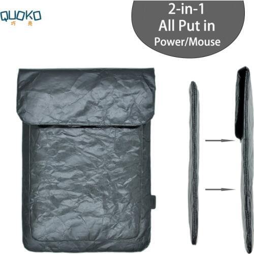 Double Layer High Capacity Laptop Bag cover,Tyvek fiber paper laptop sleeve case for Dell XPS 13 15 inch