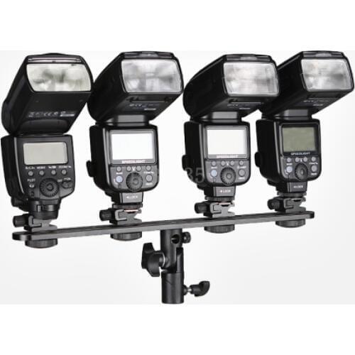 Four Twins Four Hot Shoe Speedlight Stand Bracket Mount Holder for Canon Flash Light Swivel Lamp Bulb with Umbrella Socket