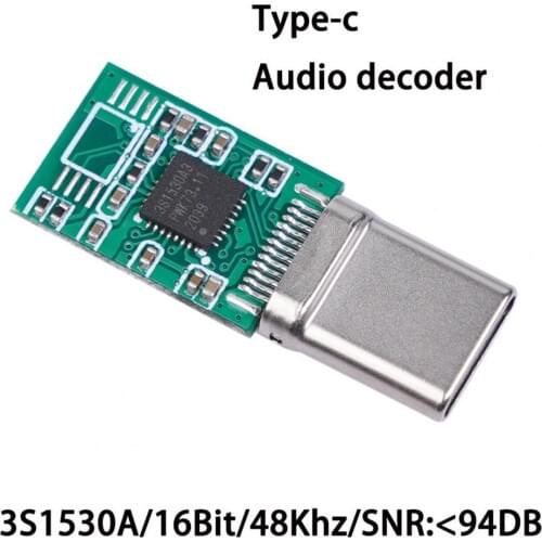 Type-C 16Bit Digital o Headphone Adapter Lossless Sound Quality Dac Decoding Sound Card Amp Diy for Smart Device
