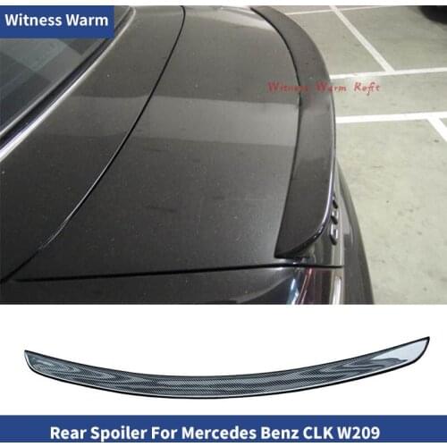 CLK Class Carbon Fiber Car Rear trunk boot lip spoiler wing For Mercedes Benz W209 C209 Coupe AMG style 2003-UP