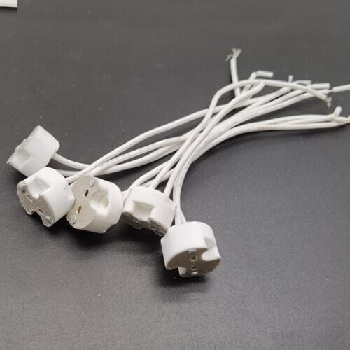 5-50PCS MR16 MR11 GU5.3 G4 Lamp Holder Bulb Base with Wire Ceramic Halogen Socket Pottery Connector 12V - 250V Led Light New