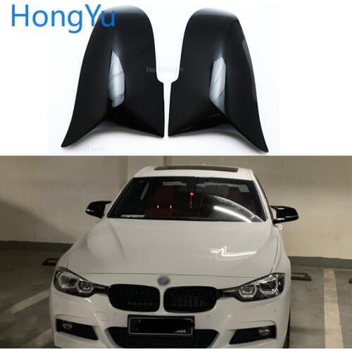For BMW 1 Series F20 F21 116i 118i 120i 125i Hatchback 2012-2018 Rear view mirror cover M3 M4 The same bright black mirror cover
